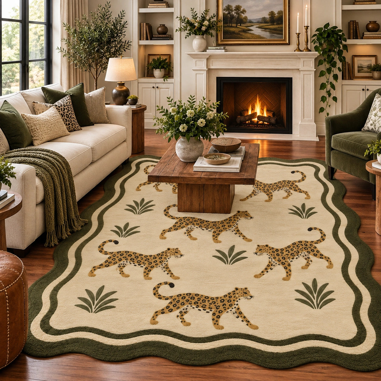 Safari luxe figurative wool rug