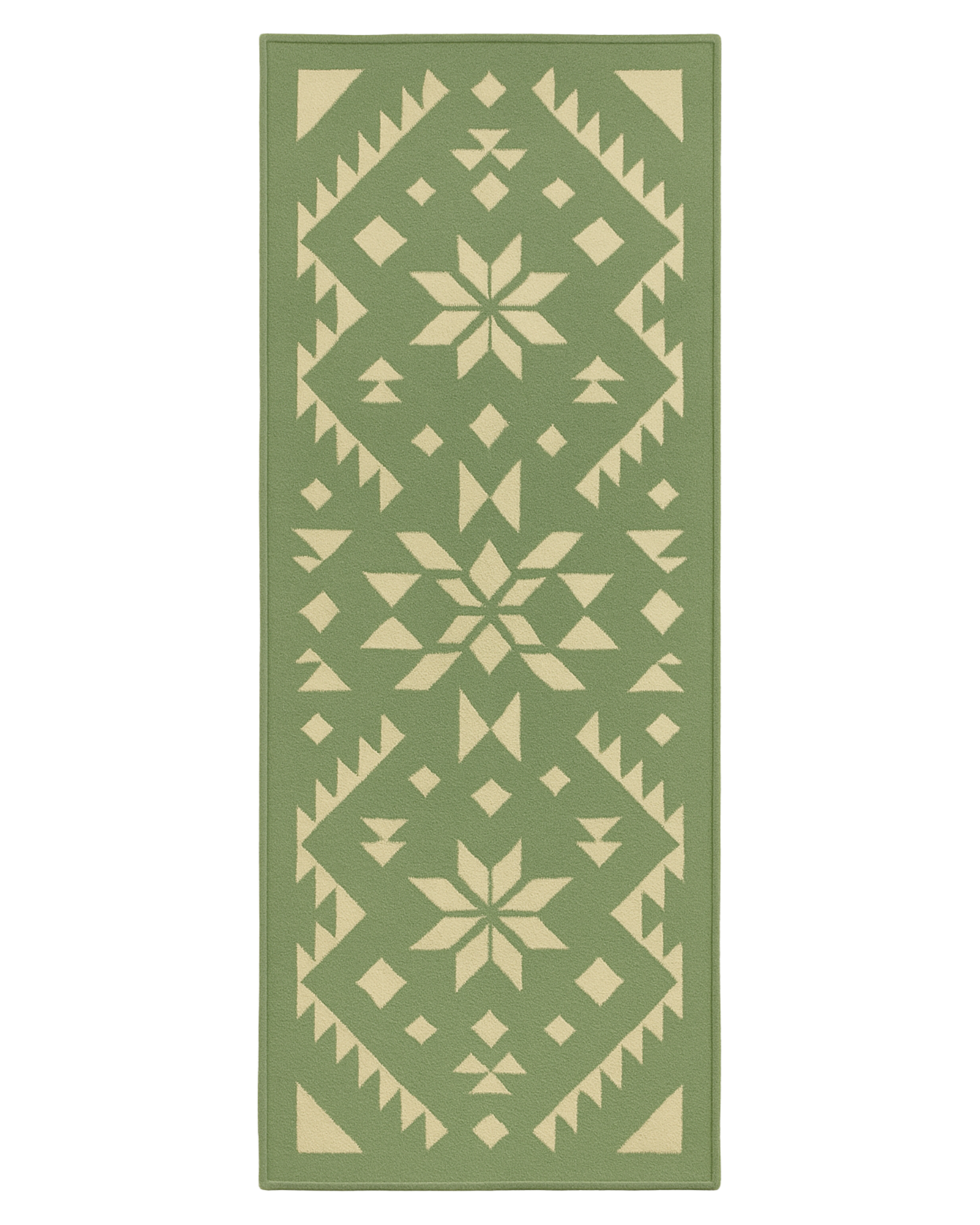 Sage green rug runner washable