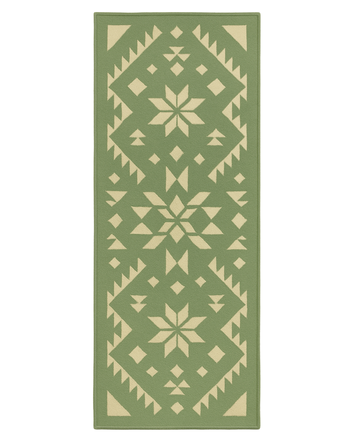 Sage green rug runner washable