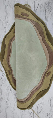Shades of green hand tufted rug