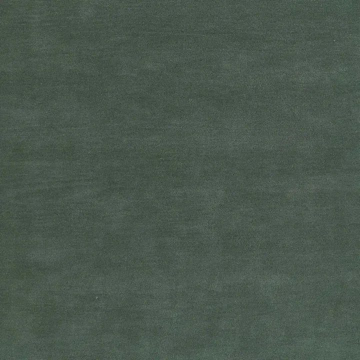Wool sage green rug with light border - minimal hand-tufted carpet for stylish interiors