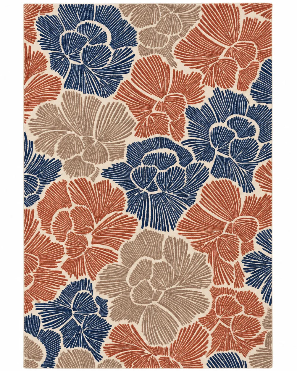 Sand Dune Botanical Wool Area Rug - Hand Tufted 
