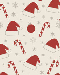 Festive Christmas area rug with ornaments and winter star accents