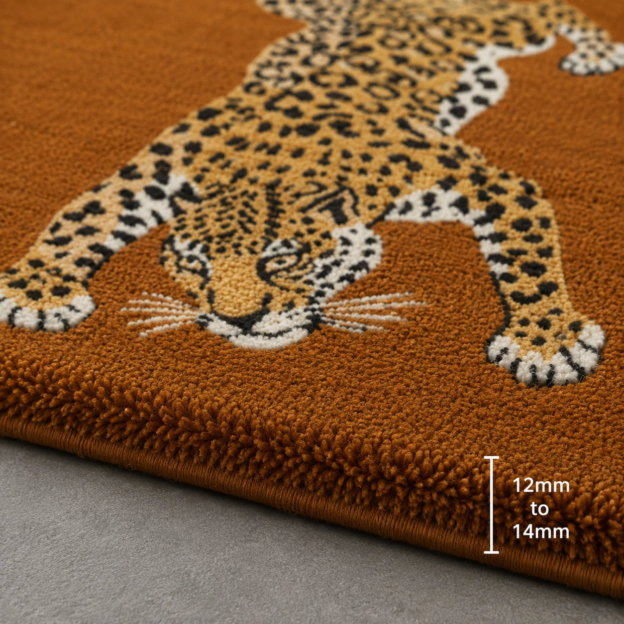 Savanna leopard rug