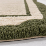 Sienna frame irregular wool rug