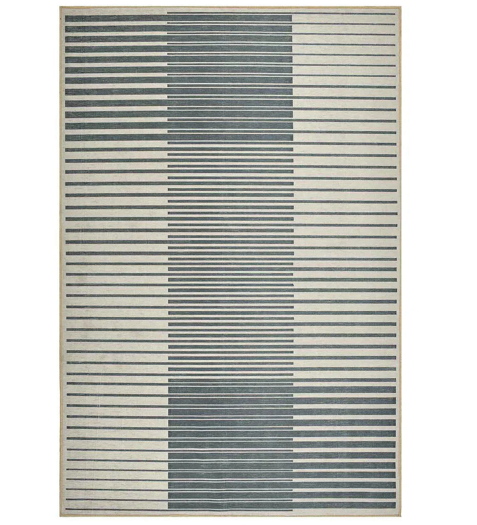 Silver and gray ombre area rug for modern interiors.