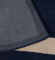 Solid Blue Minimalist Midnight Hand Tufted Rug
