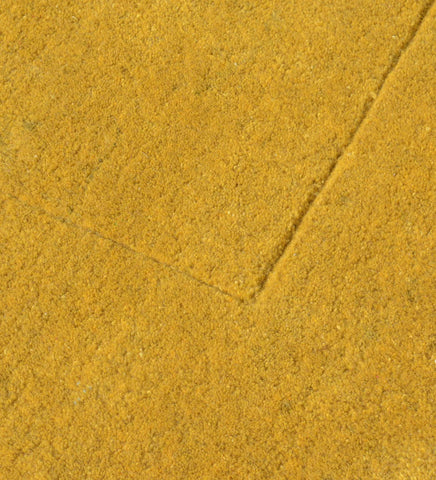 Luxury solid yellow rug for modern and bright interiors