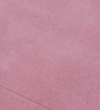 Luxury solid pink wool rug with subtle border detail