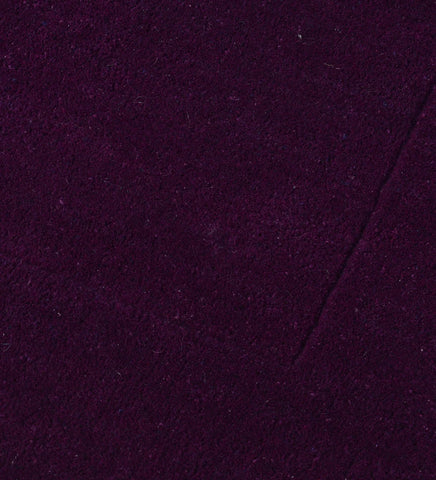 Luxury solid purple rug with subtle border design