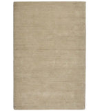 Solid taupe neutral minimalist rug with soft texture and subtle color variations