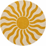 Sunburst Orbit Wool Area Rug 
