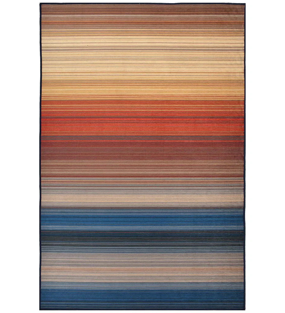 Sunset Horizon Stripe Rug with warm gradient stripes.