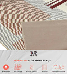 Neutral taupe rug perfect for minimalist spaces.