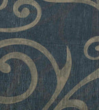 Close-up of taupe and charcoal transitional rug with swirling abstract pattern by Mannat Rugs