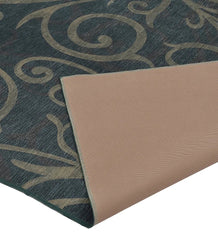 Durable taupe and charcoal rug for high-traffic areas.