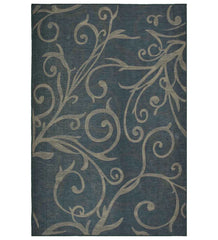 Taupe and charcoal transitional area rug for versatile interiors.