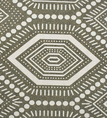 Soft boho style taupe and ivory area rug for living rooms.