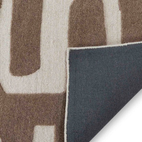 Modern Taupe and cream hand tufted