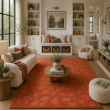 Terraotta handtufted rug