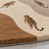Tigerscape figurative wool rug