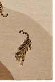 Tigerscape figurative wool rug