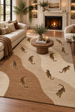 Tigerscape figurative wool rug