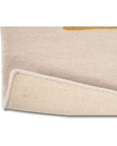 Grey and gold area rug
