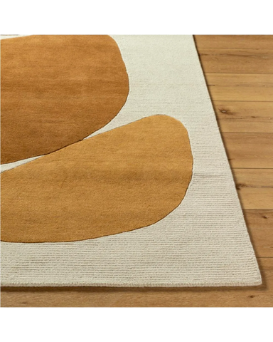 gray and cream rug