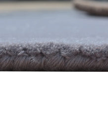 Contemporary abstract wool rug with modern wave design