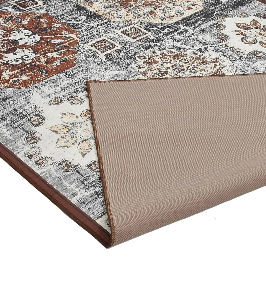 Durable vintage-style patterned rug for classic interiors.