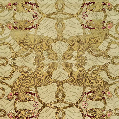 yellow tiger rug