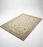 Decorative floral rug on a white background