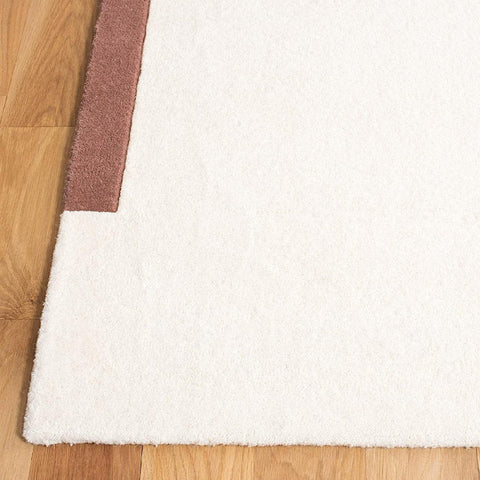 White geometric rug