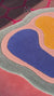 Colorful abstract wavy hand tufted rug