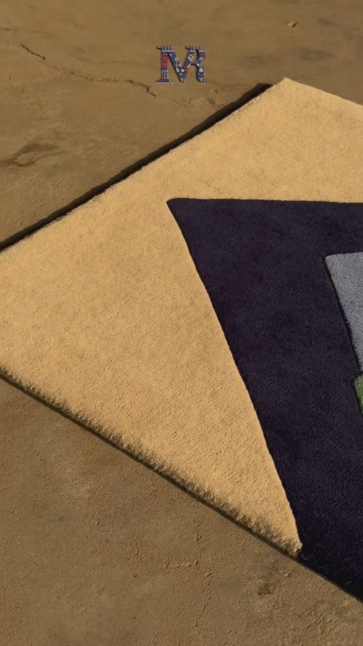 Modern Abstract Geometric Hand Tufted Rug