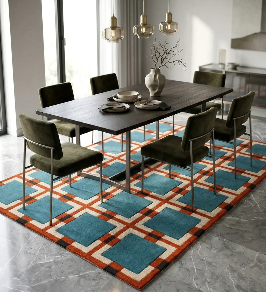 dining hand tufted rug