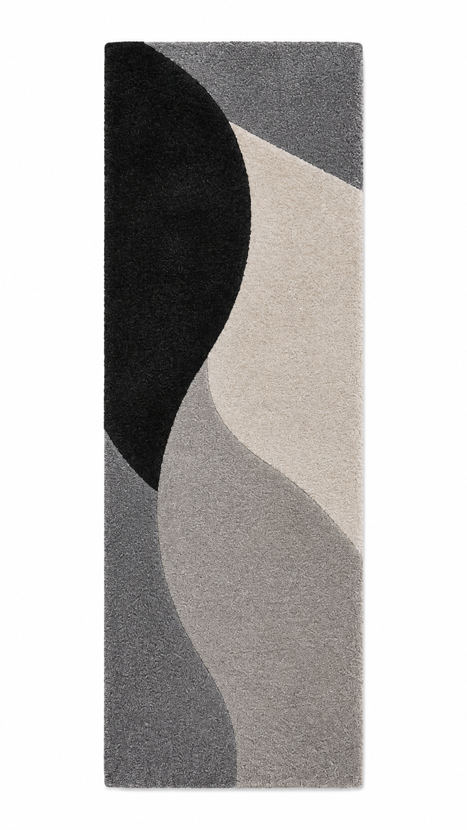 Eclipse Curve Wool Runner-Hand-Tufted