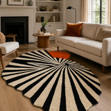 black tufted rug